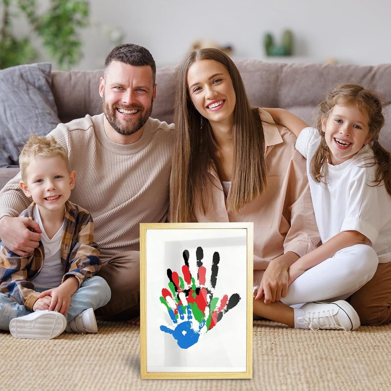 80S Family Handprint Kit, Handprint Art Craft DIY Kit, Baby Hand Print Gift for New Moms, Parents, Grandparents, 6 Safe, Non-Toxic Paints, Ideal for Mother's Day, Father's Day, Anniversary & More - Image 4